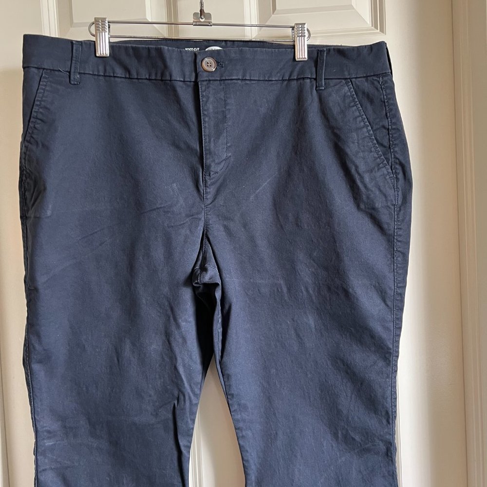 Old Navy Bootcut Khaki Pants - Navy Blue - Size 18 - Picture 2 of 8